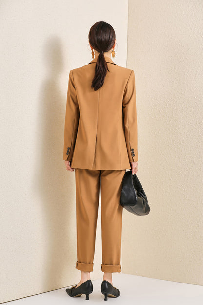 Chic Camel Ensemble Business Suit