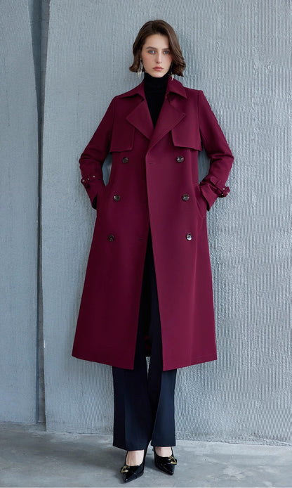 Imperial Ruby Trench Coat