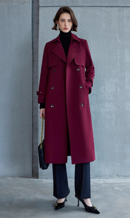 Imperial Ruby Trench Coat